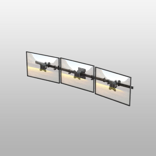 Triple Monitor Wall-Mount for 17"-32" Screens - Space-saving,Tilt, Swivel, Rotation, Max 15.4lbs per Screen, Black