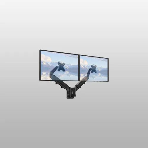 Dual Monitor Wall Mount for Screens up to 32 inch, Fully Adjustable Tilt Swivel Arms Supporting 19.8 lbs PUTORSEN