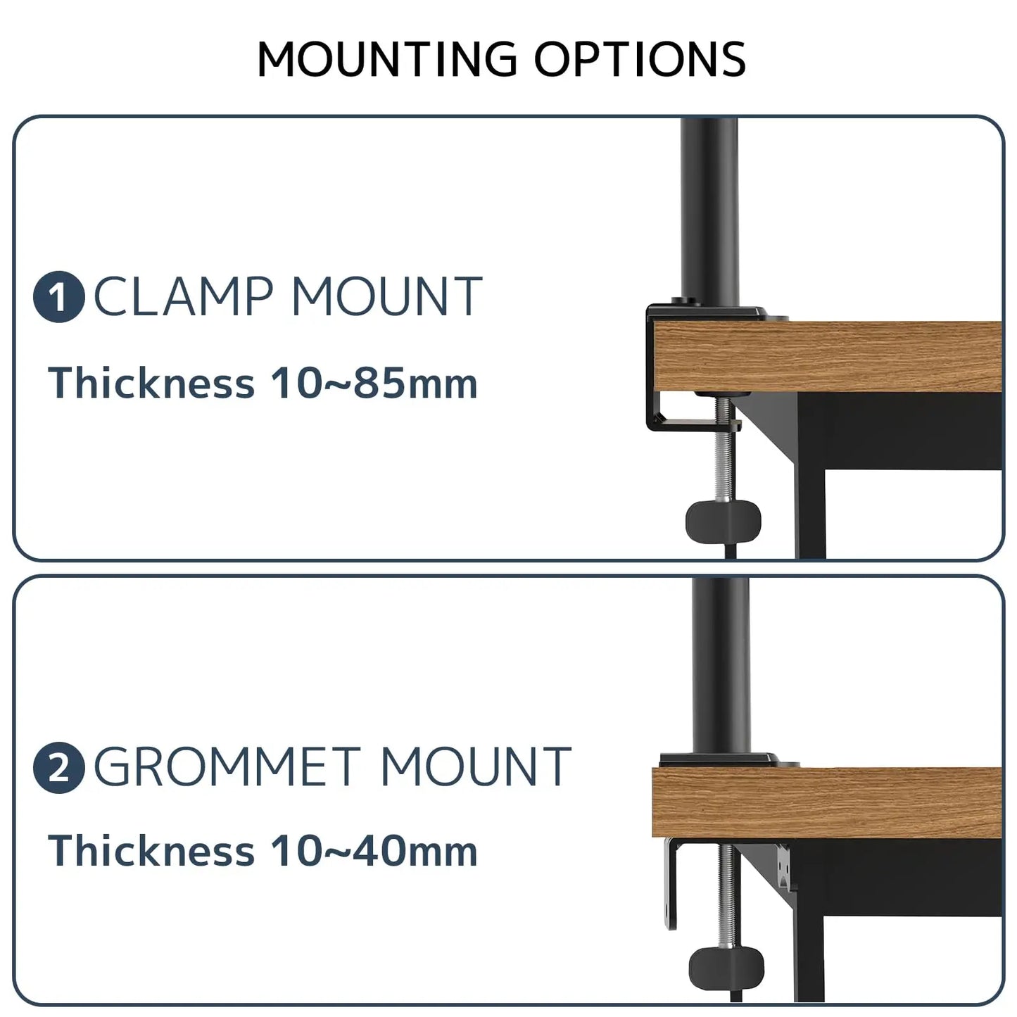 Laptop Monitor Mount Stand Base for 1 monitor up to 32” and 1 laptop up to 17”,Black PUTORSEN