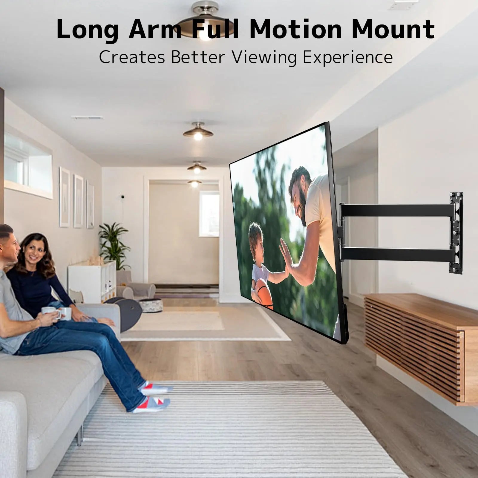 Long Arm TV Wall Mount for Most 23-65 Inch TVs Holds up to 35 kg PUTORSEN