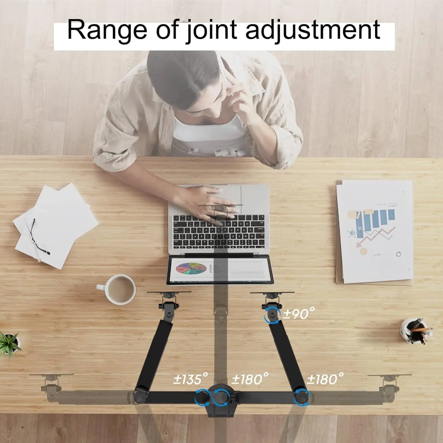 PUTORSEN Dual Monitor Vertical Stacking Desktop Stand, Ultra-High Stands PUTORSEN