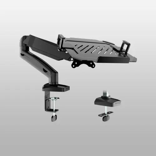 PUTORSEN Monitor Arm mit Laptopablage für 17 bis 32 Zoll LCD LED Bildschirm & bis zu 17 Zoll Notebook PUTORSEN