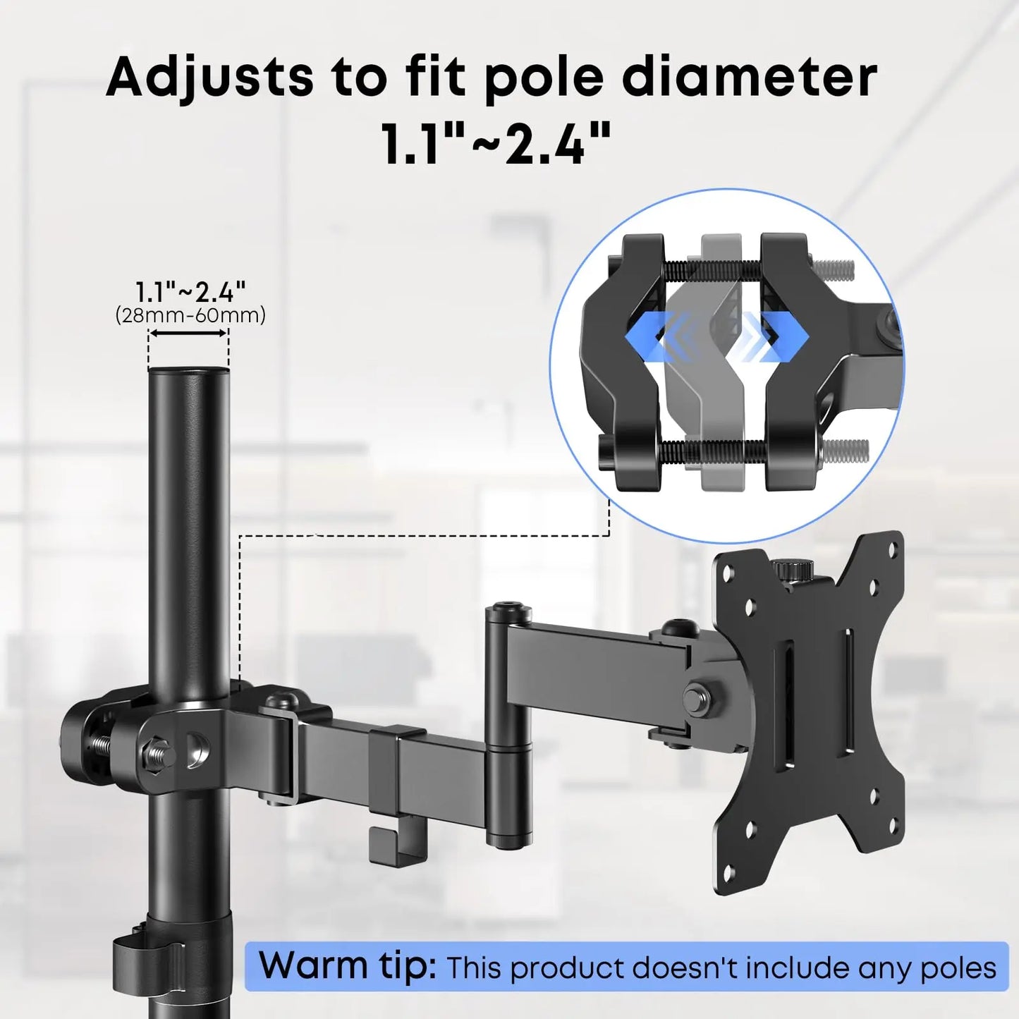 PUTORSEN Pole Mount Monitor Arm PUTORSEN