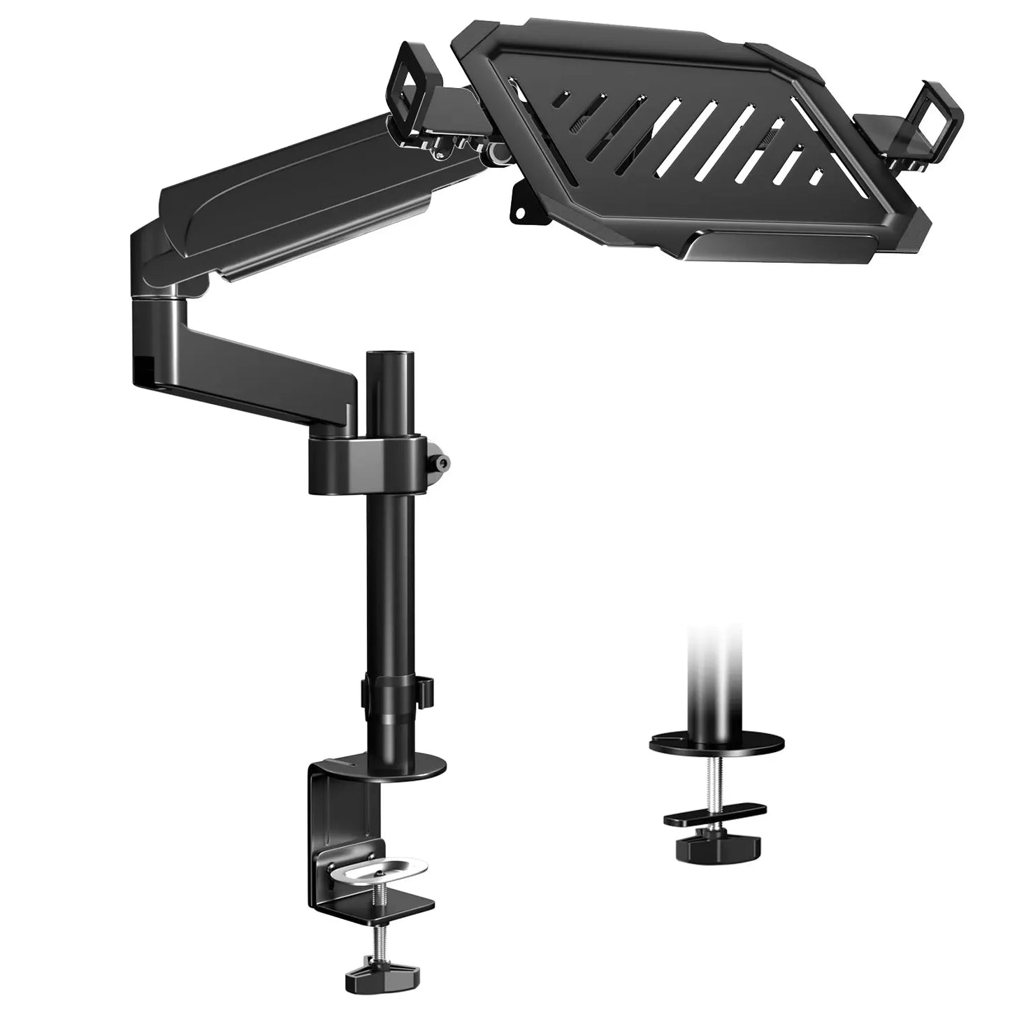 PUTORSEN Poled Monitor Arm with Laptop Mount for 17 to 32 Inch PUTORSEN