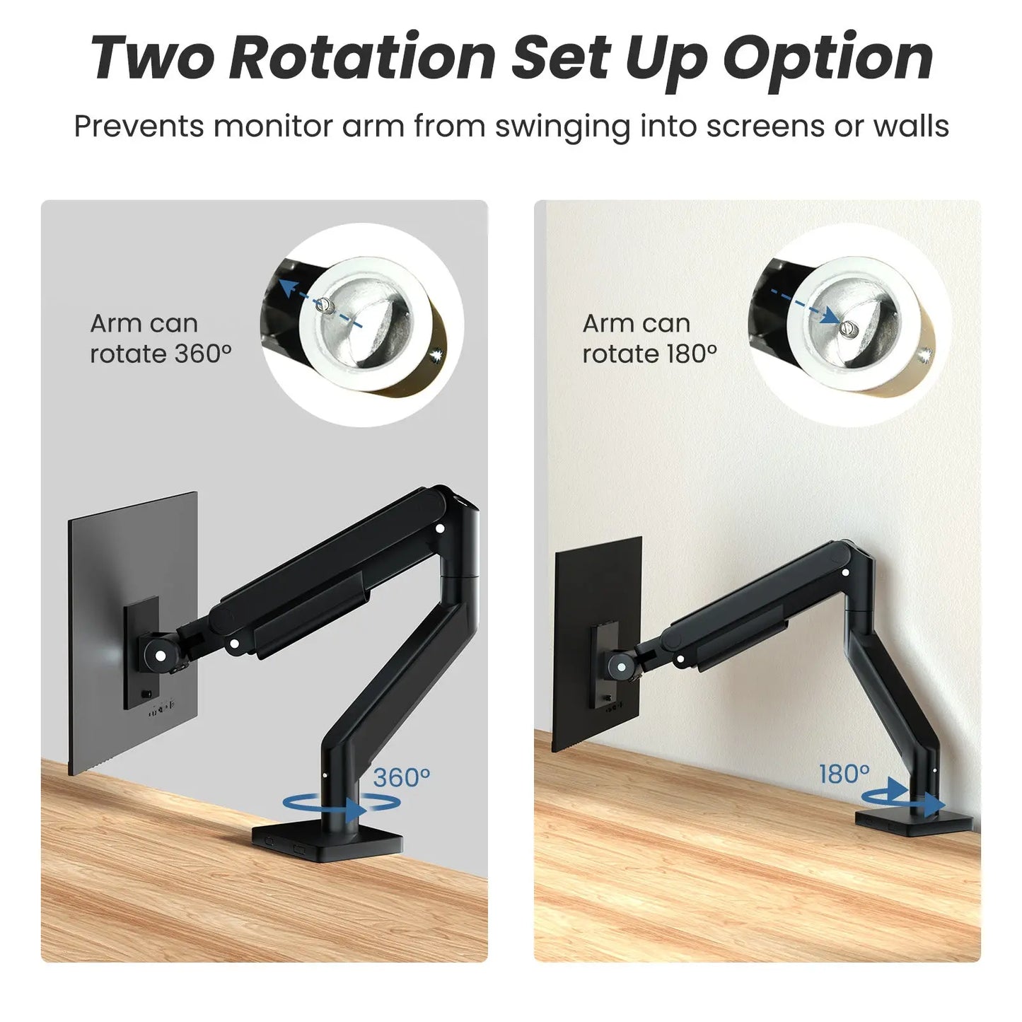 PUTORSEN Premium Ultrawide Single Monitor Arm, for Most 17-49 inch Screens Holds up to 44lbs PUTORSEN