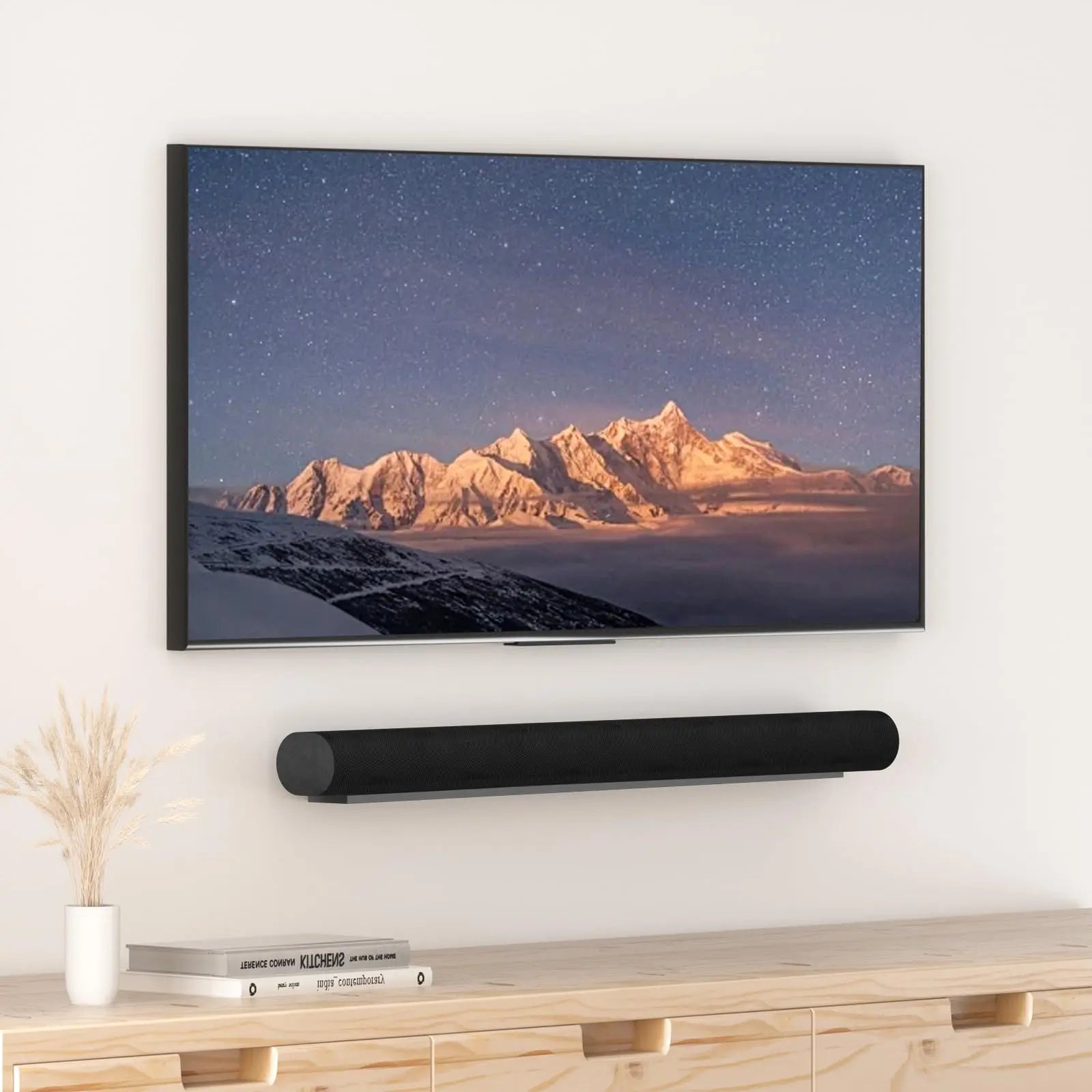 PUTORSEN Soundbar Wall Mount Designed for Sonos Arc Sound Bar,Low Profile Soundbar Mounting Bracket Under TV with High Density Foam Padding,Easy Assembly,Black PUTORSEN