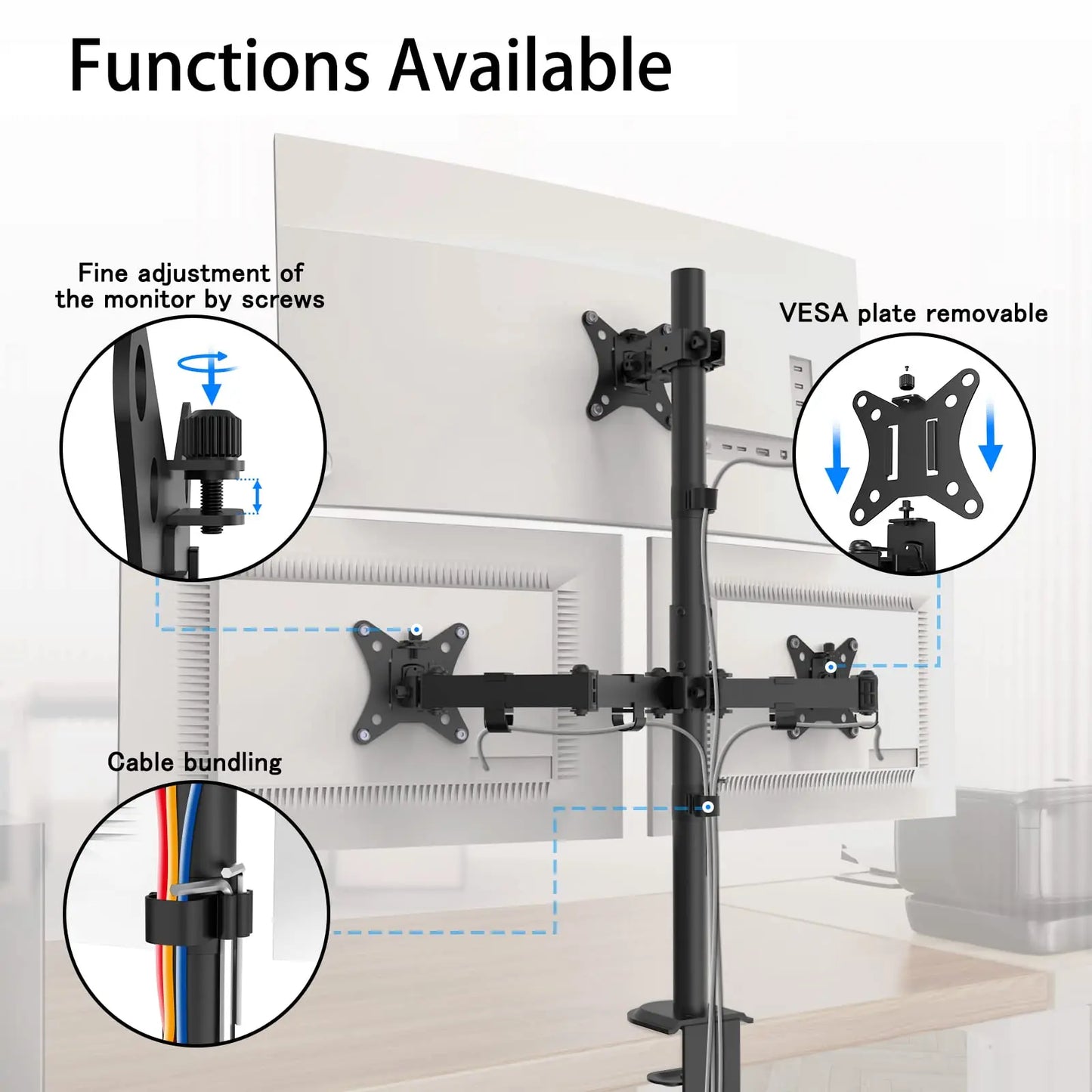 PUTORSEN Triple Monitor Arm For 17-32 Screens PUTORSEN