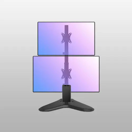 PUTORSEN Vertical Adjustable Freestanding Dual Monitor Stand For 13"-32” Screens PUTORSEN