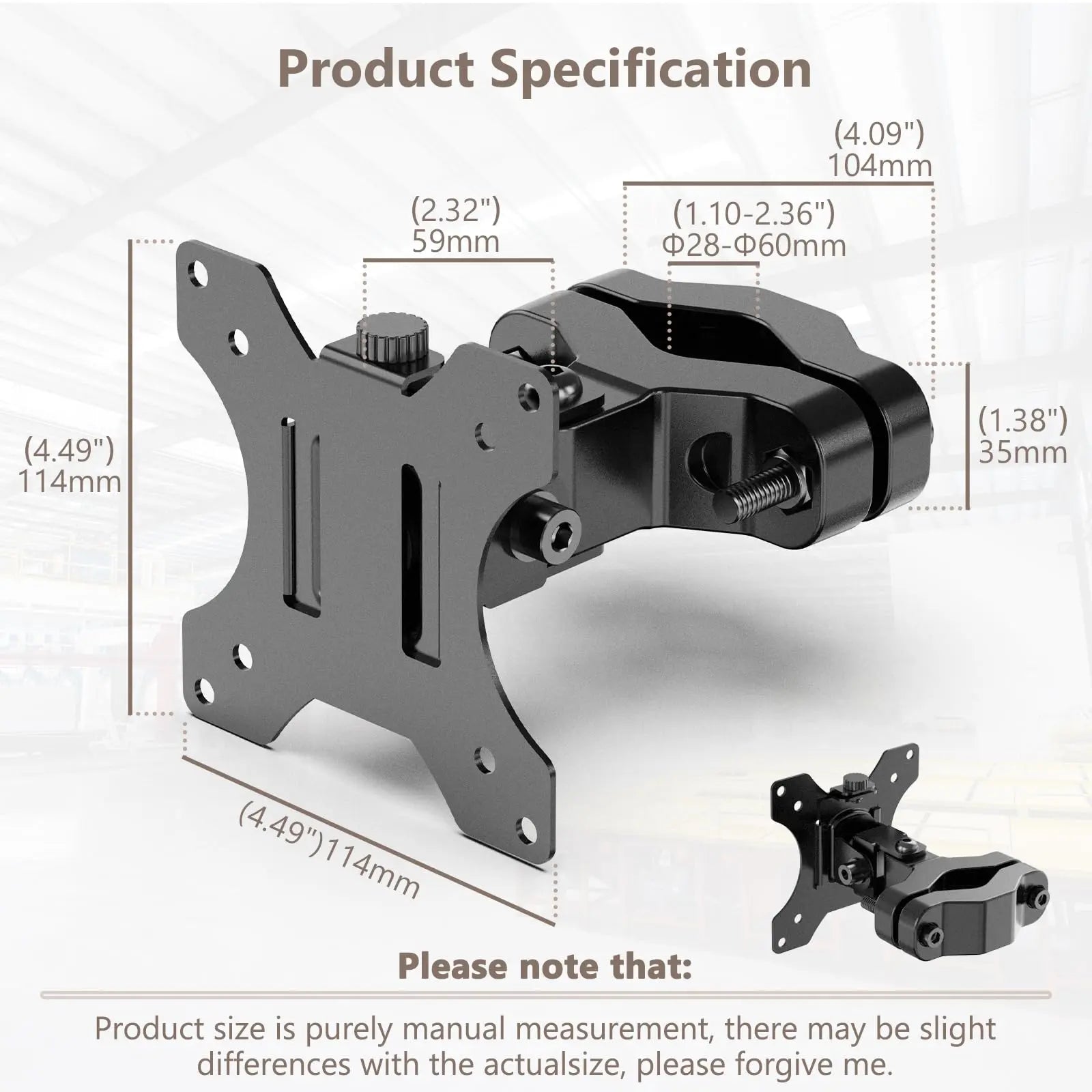 PUTORSEN  universal mount Pole mount for 17"-32" screens Supports up to 8kg PUTORSEN