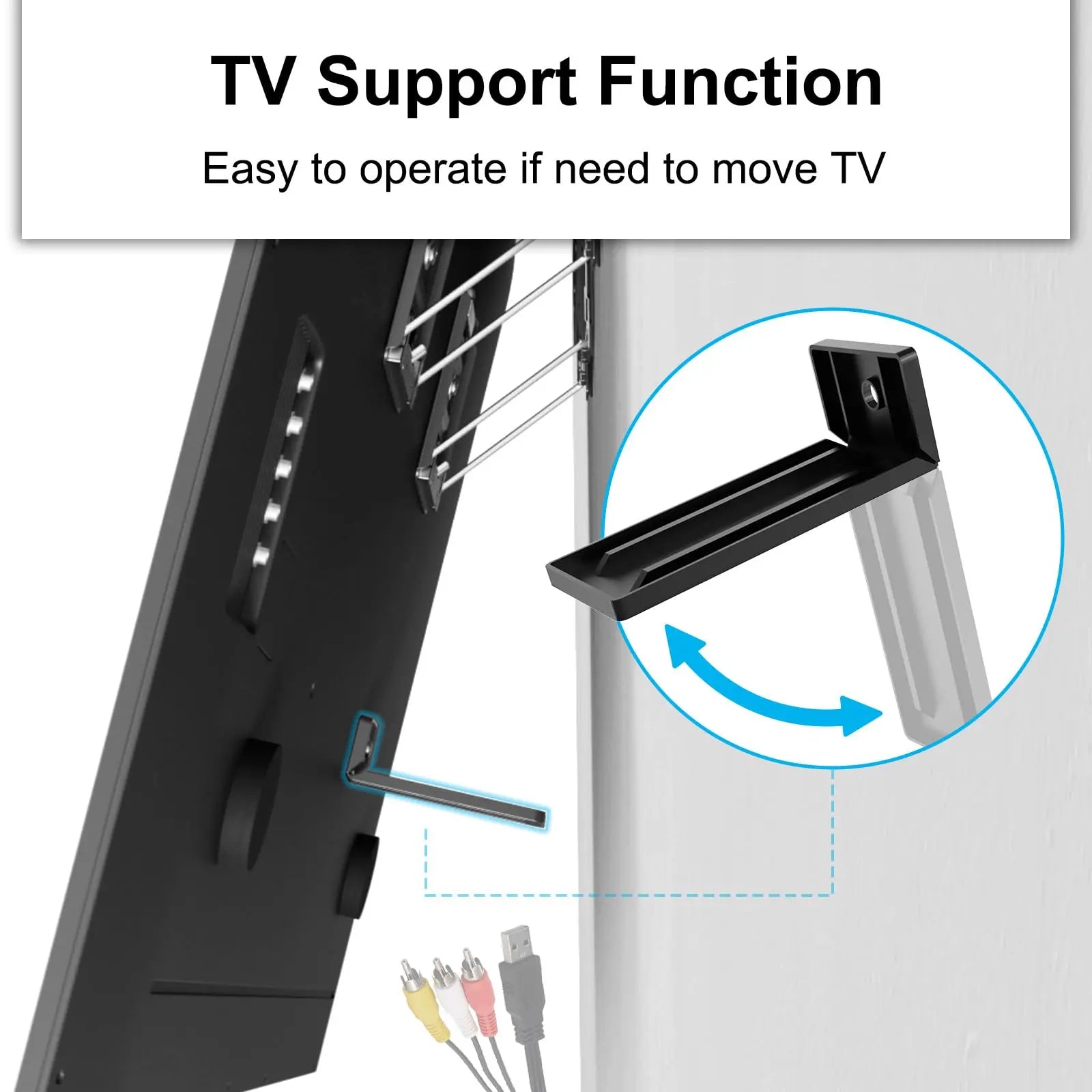 Ultra Slim TV wall mount - TV mount for 37-80 inch TVs, max. 75 kg, TV mount max PUTORSEN